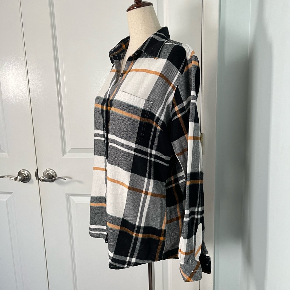 Dickies vintage woman’s flannel plaid Button Down Shirt size S - Picture 9 of 12